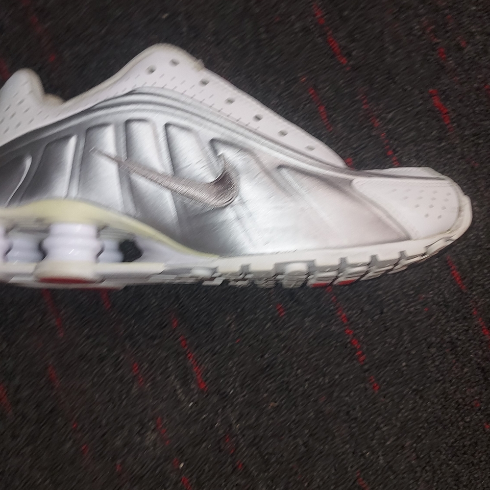 Nike Silver and White Athletic Shoes